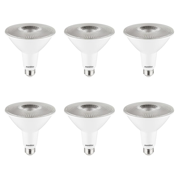 Sunlite LED 15W 100W EQ 1200 Lm 40Deg Flood Waterproof Dimmable PAR38 Long Neck Spotlight Bulb, 3000K, 6PK 40304-NS - main